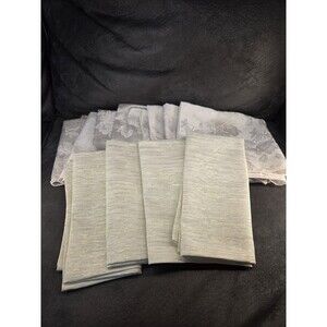 39pc Cloth Napkin Lot Table Linens Cotton Polyester Floral Plaid Ruffle Mixed...